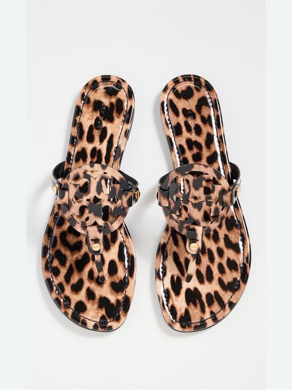 Tory Burch Leopard Print Miller Thong Sandals - Brown/Black
